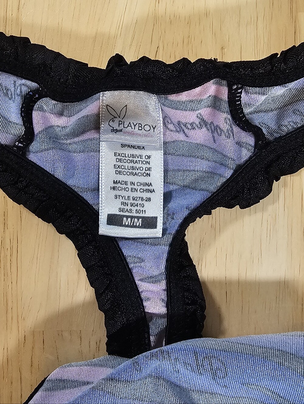 Playboy Zebra Print Panty - Picture 6 of 7